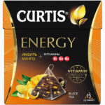 Black tea Curtis "Energy", with additives, 15 pyramids