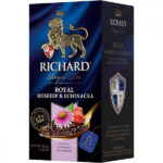 Richard "Royal Rosehip & Echinacea", black tea with rosehip and echinacea, 25 sachets.