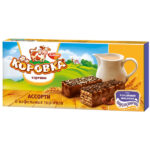 Вафельные тортики " Коровка" топленое молоко, ассорти, 180 г, 6 шт