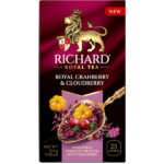 Richard's Royal Cranberry & Cloudberry tea drink, fruity and herbal 25 sachets.