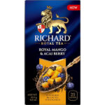 Чай Richard "Royal Mango & Acai Berry", черный 25 саше.